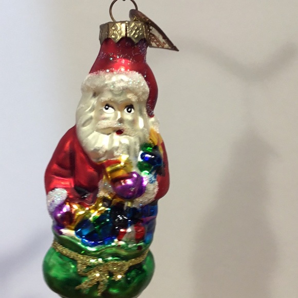 VTG Blown Glass Old Santa Christmas Ornament - Picture 3 of 16